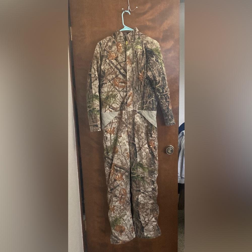 Insulated camo coveralls
